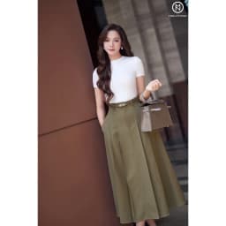 Thumbnail Váy xếp ly dáng dài MOLLYNISTA công sở cao cấp thanh lịch nữ tính tôn dáng (không kèm belt) 3