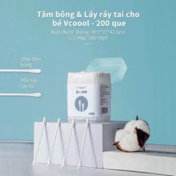 Thumbnail V-Coool - Bông tăm V-Coool đa năng - Trắng - 200 que - BOT21900101 1