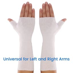 Thumbnail VELPEAU Cổ Tay Và Ngón Tay Cái Spica Stockinette (Gói 10 Cái) Vớ Cánh Tay Thoải Mái Bộ Bảo Vệ Da Bằng Vải Bông Tấm Lót Cổ Tay Và Ống Tay Quấn Sẵn Để Nẹp Vòng Đệm Khí Dây Đeo Tay 3