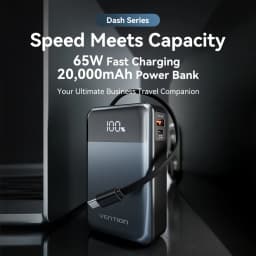 Thumbnail Vention 65W Power Bank có cáp 20000mAh Màn hình kỹ thuật số sạc nhanh PD ba chiều cho điện thoại 2