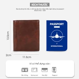 Thumbnail Ví cầm tay nhiều ngăn đựng vừa passport IDIGO UW2 - 1230 2