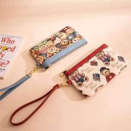 Thumbnail Ví cầm tay Seagloca thêu hình gấu dễ thương thời trang cho nữ 3