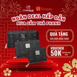 Thumbnail Ví cầm tay TTWN BEAR chính hãng - TT2363/2393/2380 da pvc đi làm, đi chơi 1