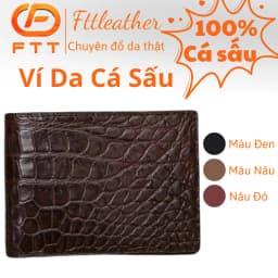 Thumbnail Ví da cá sấu mini 9x11 FTT Leather da cá sấu cao cấp 3 màu 1