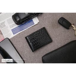 Thumbnail Ví da cá sấu mini 9x11 FTT Leather da cá sấu cao cấp 3 màu 3