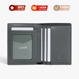 Thumbnail Ví Da Dáng Đứng Tiny Wallet Chất Liệu Da Bò Thật Nhỏ Gọn - Thương hiệu LAGOM 1