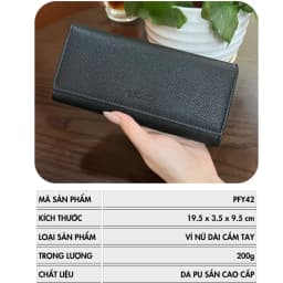 Thumbnail Ví Dài Nữ Cầm Tay PERFECT FORYOU Đựng Tiền Dự Tiệc Sang Trọng Da Sần Cao Cấp Cực Đẹp PFY42 - Tukado 2