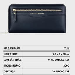 Thumbnail Ví Dài Nữ Cầm Tay TAILIAN Đựng Tiền Điện Thoại Nhiều Ngăn Tiện Dụng Da Cao Cấp Cực Đẹp TL16 - Tukado 3