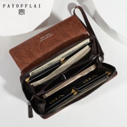 Thumbnail Ví Nam Cầm Tay Di Động Dây Kéo Da PU Đa Năng Dung Tích Lớn Đa Năng Ví Đựng Thẻ 2