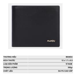 Thumbnail Ví Nam Cao Cấp  MANDU Dáng Ngang Thời Trang Da Xước Cao Cấp Nhiều Ngăn Tiện Dụng MD02 FULLBOX 2