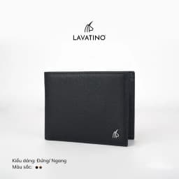 Thumbnail Ví Nam Có Ngăn Khóa Kéo Da Bê Vân Hạt Cao Cấp Chính Hãng LAVATINO - WB48 2