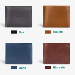 Thumbnail Ví nam da bò Nappa V104 cao cấp Bụi Leather da thật màu nâu bò full hộp làm quà tặng bảo hành 24 tháng 2