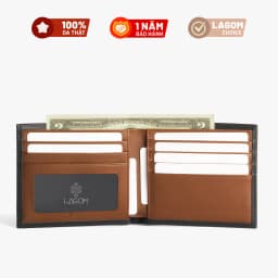 Thumbnail Ví nam Da Thật LAGOM Forest Bifold - dáng ngang có ngăn để ảnh 3