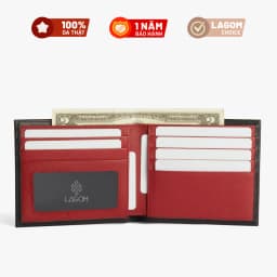 Thumbnail Ví nam Da Thật LAGOM Forest Bifold - dáng ngang có ngăn để ảnh 4