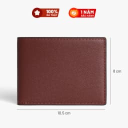 Thumbnail Ví nam Da Thật LAGOM Taiga Mini Bifold - phong cách tối giản 3