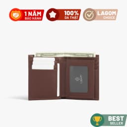 Thumbnail Ví Nam Da Thật LAGOM Tidy Wallet Dáng đứng 3