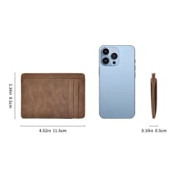 Thumbnail Ví nam Mini cao cấp bằng da PU Vỏ nhiều thẻ Ví tiện lợi 3