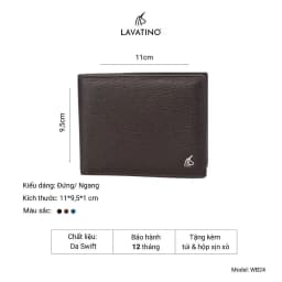 Thumbnail Ví nam mini da bò vân Swift cao cấp chính hãng Lavatino [Wallet Phoca - WB35] 1