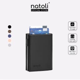 Thumbnail Ví nam nữ mini thông minh thương hiệu Natoli gập 3 đựng thẻ cao cấp - Futuristic Mini Wallet V8 1