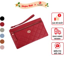 Thumbnail Ví Ngắn Nữ Cầm Tay Chính hãng TAILIAN Đựng Tiền Điện Thoại Vân Trần Trám Da Cao Cấp Cực Đẹp TL36 1