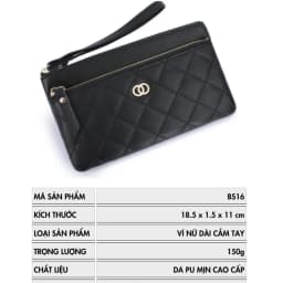 Thumbnail Ví Ngắn Nữ Cầm Tay Chính hãng TAILIAN Đựng Tiền Điện Thoại Vân Trần Trám Da Cao Cấp Cực Đẹp TL36 3