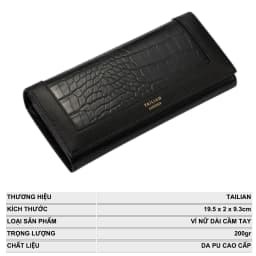 Thumbnail Ví Nữ Dài Cầm Tay TAILIAN Da Vân Cá Sấu Thời Trang Nhiều Ngăn Đựng Tiền Điện Thoại TL26 2