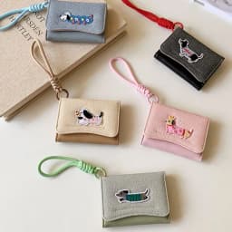 Thumbnail Ví Nữ Dễ Thương Hoạt Hình In Hình Chó Thiết Kế Hoa Đa Năng Nhiều Thẻ Ví Đựng Tiền Mặt 1