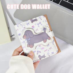 Thumbnail Ví nữ Hoạt hình dễ thương In hình chó Hộp đựng thẻ đa năng dung tích lớn Ví tiện lợi 3