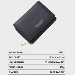 Thumbnail Ví Nữ Mini Cầm Tay PERFECT FOR YOU Ví Ngắn Nhiều Ngăn Chất Da Cao Cấp Cực Đẹp Giá Rẻ PFY11 - Tukado 2