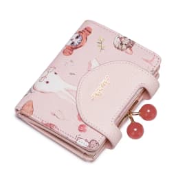 Thumbnail Ví nữ mini cute Just Star đẹp dễ thương ngắn dài thỏ cherry hồng nhiều ngăn đựng tiền thẻ ViAnh Store 070355 070354 3