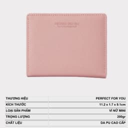 Thumbnail Ví Nữ Ngắn Mini Cầm Tay PERFECT FOR YOU Nhỏ Gọn Nhiều Ngăn Đựng Tiền Da Cao Cấp Cực Đẹp PFY56 2