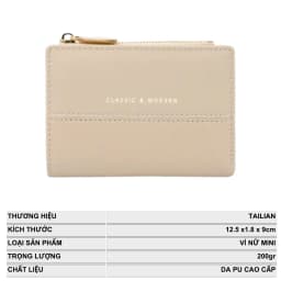 Thumbnail Ví Nữ Ngắn Mini Cầm Tay TAILIAN Đựng Tiền Đựng Thẻ Nhỏ Gọn Da Cao Cấp Cực Đẹp TL76 - Micocah Mall 2