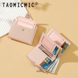 Thumbnail Ví nữ phong cách ngắn đơn giản Hộp đựng thẻ đa năng Dung tích lớn Ví khóa tiện lợi 3