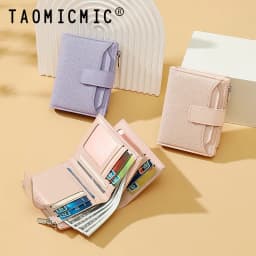 Thumbnail Ví nữ phong cách ngắn đơn giản Hộp đựng thẻ đa năng Dung tích lớn Ví khóa tiện lợi 4