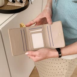 Thumbnail Ví nữ sáng tạo ngọt ngào thời trang Ví đựng tiền đa chức năng in lưới dễ thương 2