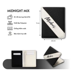 Thumbnail Ví Vải Đứng Nữ Phối Màu Polyester Kháng Nước Local Brand Chính Hãng Midori M Studio 2