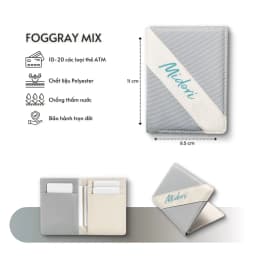 Thumbnail Ví Vải Đứng Nữ Phối Màu Polyester Kháng Nước Local Brand Chính Hãng Midori M Studio 3