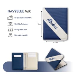 Thumbnail Ví Vải Đứng Nữ Phối Màu Polyester Kháng Nước Local Brand Chính Hãng Midori M Studio 4