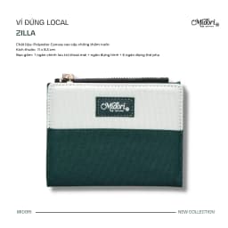 Thumbnail Ví Vải ZILLA Nam Nữ Polyester Siêu Bền Đẹp Chống Nước Unisex local brand chính hãng Midori M Studio 1