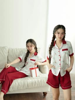Thumbnail VIBES Combo Pijama dài và ngắn Lụa vân gỗ cao cấp Odonata Long Py Set (3 pcs) 1