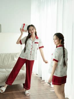 Thumbnail VIBES Combo Pijama dài và ngắn Lụa vân gỗ cao cấp Odonata Long Py Set (3 pcs) 2