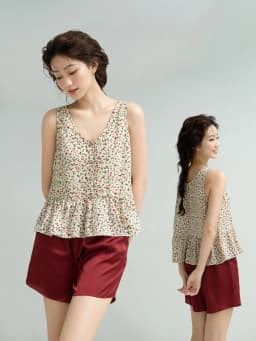 Thumbnail VIBES Đồ bộ ngủ sát nách hoa nhí Sleeveless Set 2