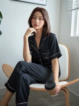 Thumbnail VIBES Đồ bộ Pijama dài Lụa trơn cao cấp Silk Long Py Set 3