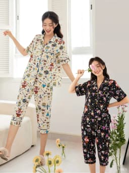 Thumbnail VIBES Đồ bộ Pijama lửng Owl Capri Py Set 1