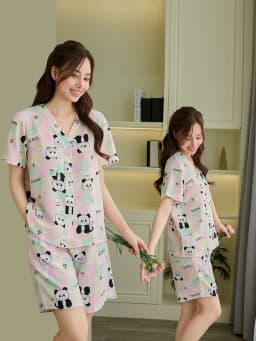 Thumbnail VIBES Đồ bộ Pijama ngắn cổ V chất đũi xốp Mon Py Set 3