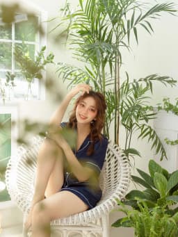 Thumbnail VIBES Đồ bộ Pijama ngắn Lụa trơn cao cấp Navy Silk Py Set 3