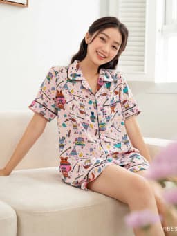 Thumbnail VIBES Đồ bộ Pijama ngắn Owl Py Set 4