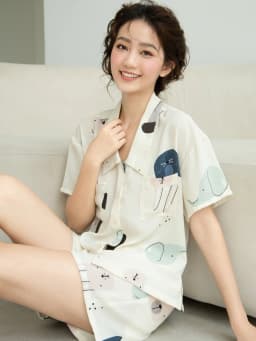 Thumbnail VIBES Pijama ngắn Dolly & Cassie Py Set, phom rộng từ 37-80kg 3