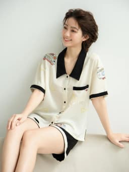 Thumbnail VIBES Pijama ngắn Dolly & Cassie Py Set, phom rộng từ 37-80kg 4