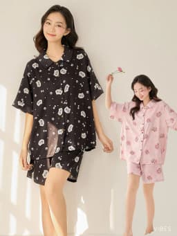 Thumbnail VIBES Pijama ngắn Freesize Py Set phom rộng từ 45-65kg 1